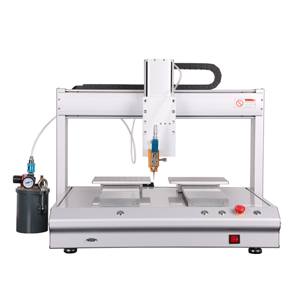 雙工位自動點膠機,全自動點膠機設(shè)備廠家,自動打膠設(shè)備